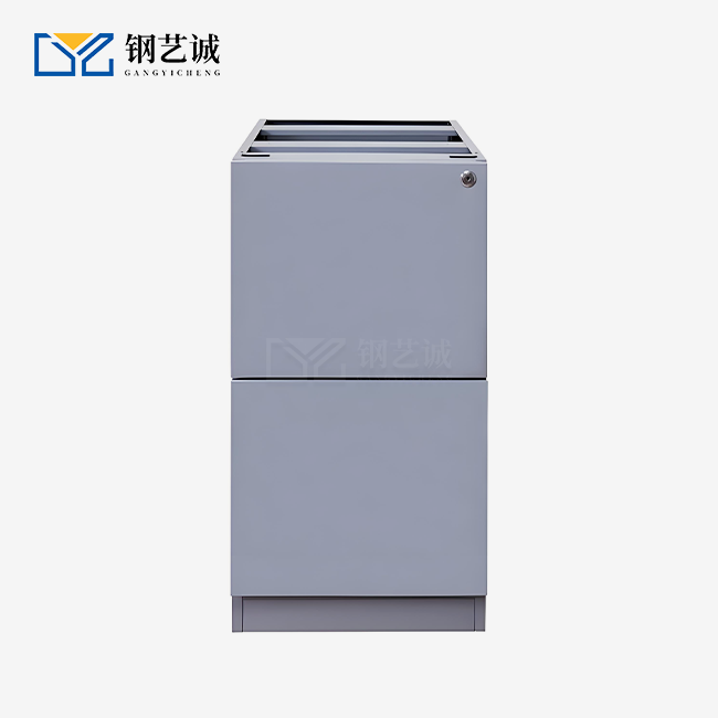 2 Drawers Fixed Pedestal Storage File Cabinet